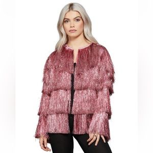 Pink Fringe Tinsel Jacket Fever